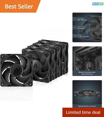 ARCTIC P12 Pro PST - 5 Pack - Powerful  Fan, 120 Mm PWM Fan with Y-Cable