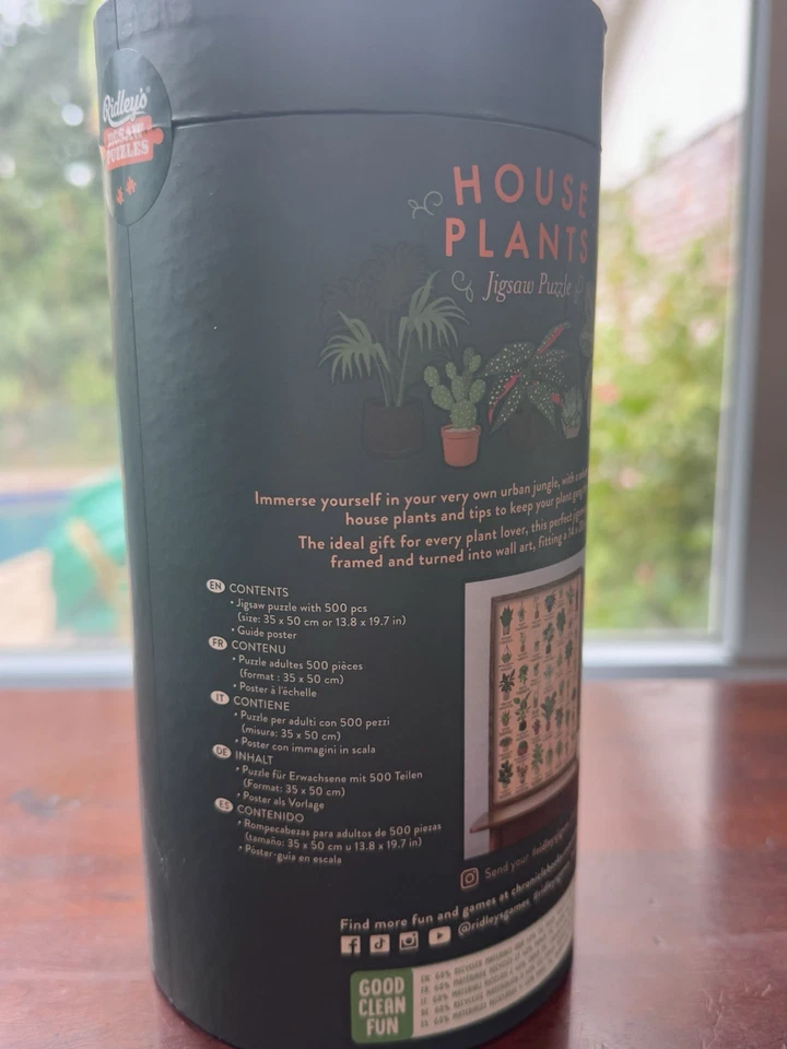 House Plants 1000 Piece Jigsaw Puzzle Ridley New - Image 4 of 4