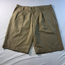 Nike Golf Performance Khaki Pleated Shorts Men  s Size 34 Beige