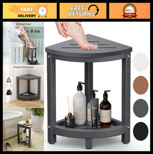 Waterproof Shower Stool Corner Bench Seat for Shaving Legs, Indoor/Outdoor Use