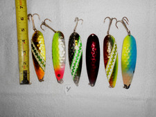 LOT DREAMVEAVER MAGNUM SALMON TROLLING FISHING SPOONS SALMON TROUT DOWNRIGGER #4