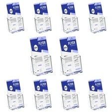 10 Pack Acrylic Brochure Holder,4 X 7.9 Inches Plastic Flyer Display Stand,Clear