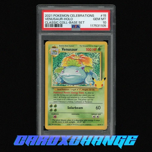 2021 Pokemon Celebrations 15 Venusaur Holo Classic Collection PSA 10 Gem Mint