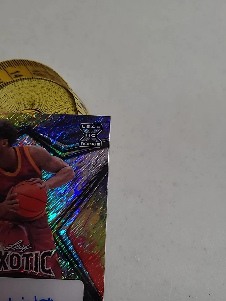 2022 Leaf Exotic IZAIAH BROCKINGTON AUTO 1/5 RC Tie Dye Peacock Shimmer (111) - Image 3 of 4