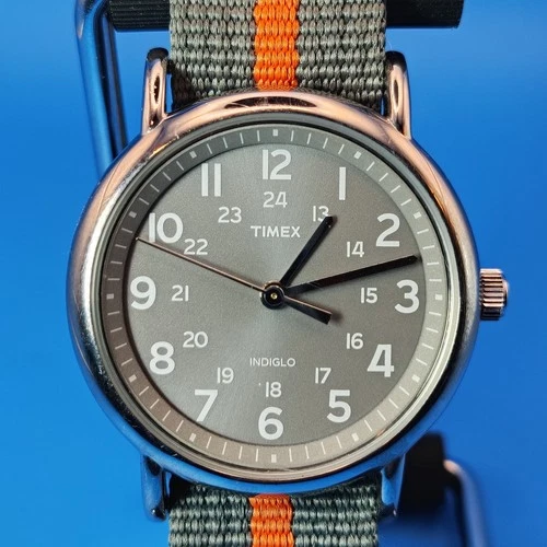 Vintage 2005 Timex Indiglo 38mm Men's Quartz Watch Nato Strap Fully Restored