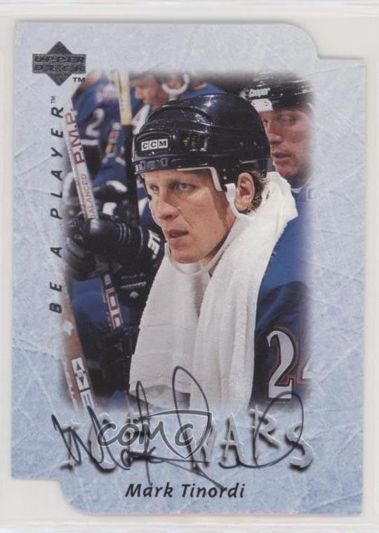 1995-96 Upper Deck Be a Player Die-Cut Auto Mark Tinordi #S220 Auto 01p6