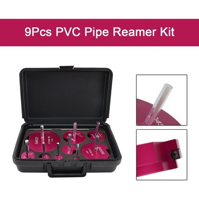9PCS PVC Pipe Reamer Kit Fitting Socket Saver SCH Plumbing Tools For 1/2'' Drills
