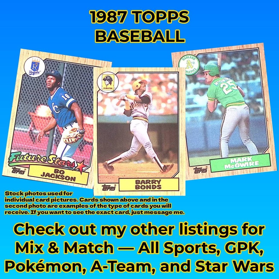1987 Topps Baseball Cards Complete Your Set (#'s 601-792) - U PICK - $0.99 NM-MT