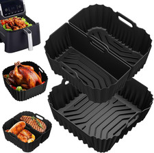 3 Pezzi Teglie Silicone per Friggitrice Ad Aria, 19-23Cm Contenitori Friggitrice