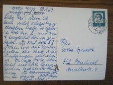 Federal de Friburgo (Breisgau) sello de un día: Friburgo (Breisgau) 1 estación 1963