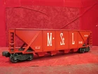 nice Lionel No. 6536 Minneapolis & St. Louis Hopper Car BLT 6-58 - Red (O Gauge)