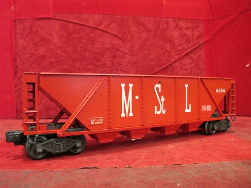 bonito Lionel Nº Coche tolva 6536 Minneapolis & St. Louis BLT 6-58 - rojo (calibre O) | Condition: Used