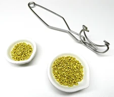 Crucibles Melting 2 Pcs Dish Cup & Small Whip Handle Tong Kit Melt Silver Gold