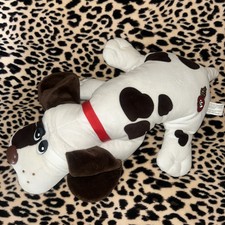 Pound Puppy Plush Dog 18" Large Retro White Brown Ears Spot 2019