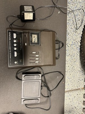 Craig J575 MicroCassette Transcriber With Doit Petal And Power Adapter