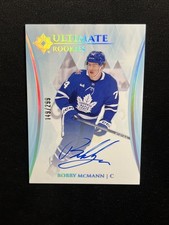 23-24 UD Ultimate Hockey Rookies Auto 139 Bobby McMann /299