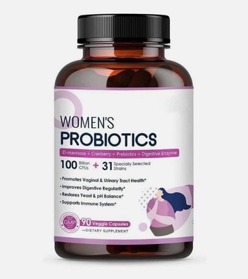 100 Billion CFUs Probiotic 90 Ct for Digestive Enzyme 4 in 1 Women's Probiotics