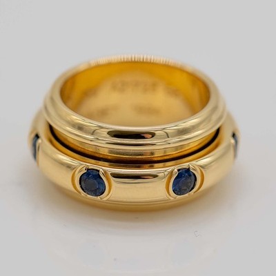 Piaget Ring 750/18K Gelbgold Saphir Gr. 54 Papiere