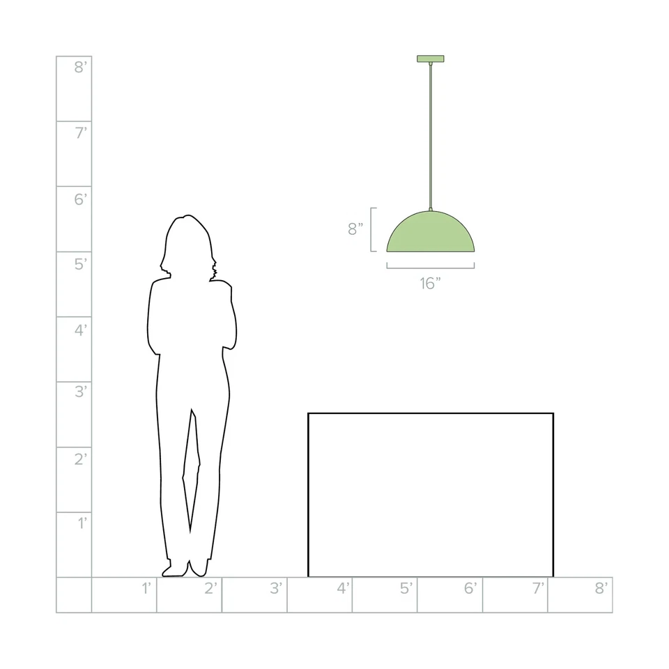 Pingente cúpula Dainolite Lighting OFE-161P-MB Ofelia preto fosco exterior/interior - Imagem 3 de 4