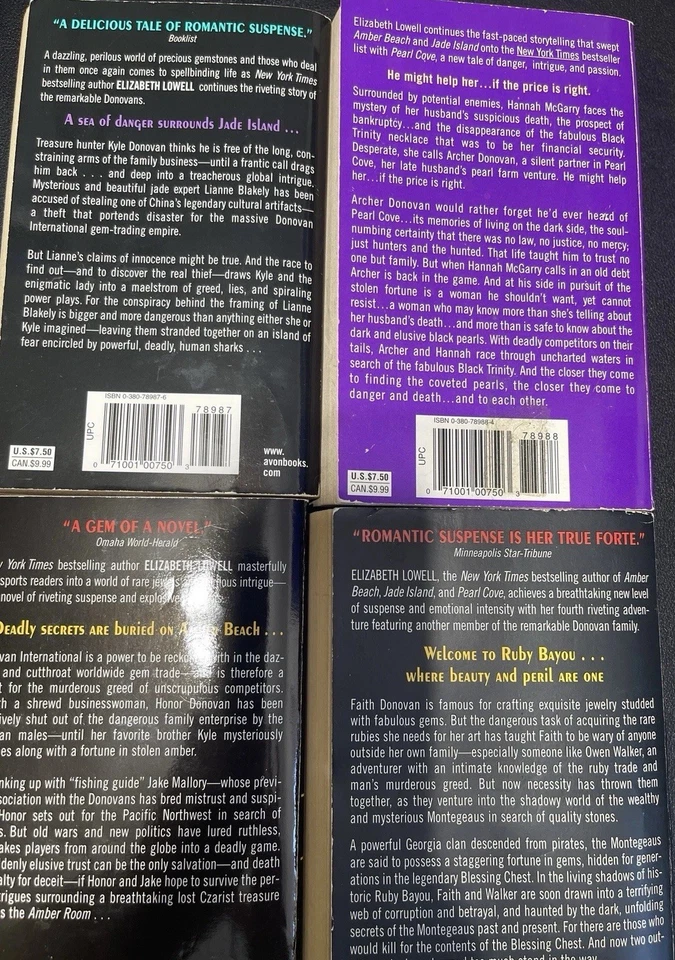 Lot of 8 Elizabeth Lowell, Thrillers / Suspense, Romance Paperback Novels Foto 2 de 4