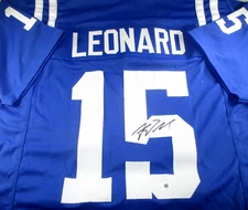 Riley Leonard / Autographed Indianapolis Colts Blue Custom Football Jersey / JSA