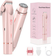 Bikini Trimmer for Women-2 in 1 Dual Head Electric Razors,Ipx7 Waterproof Bikini