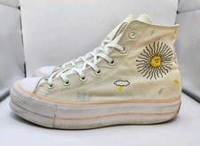 Converse Chuck Taylor All Star Womens Size 9 White Hi Top Lift Platform Shoes