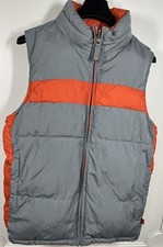 Gap Size L 10 Boys Kids Reversible Puffer Vest Gray And Orange