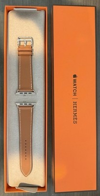 NEW in Box Apple Watch Hermes Band (Leather Single Tour) 45mm Authentic