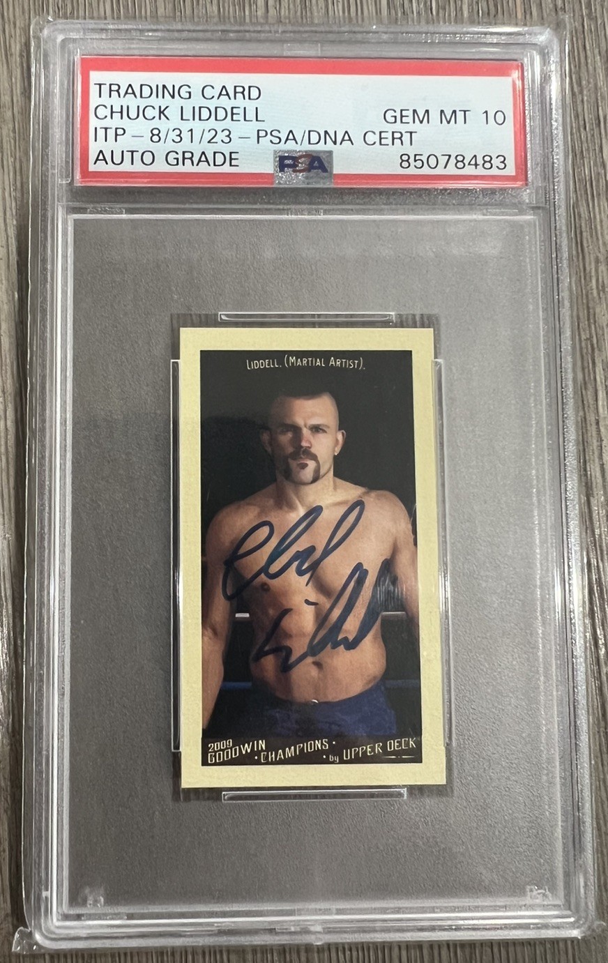 2009 Chuck Liddell Signed Goodwin RC Upper Deck UFC Rookie Card RC PSA 10 view 1