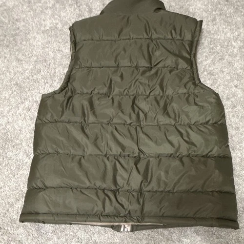 Fourcast Outerwear Men’s Green Quilted Puffer Vest Full Zip Pockets Size L image 7