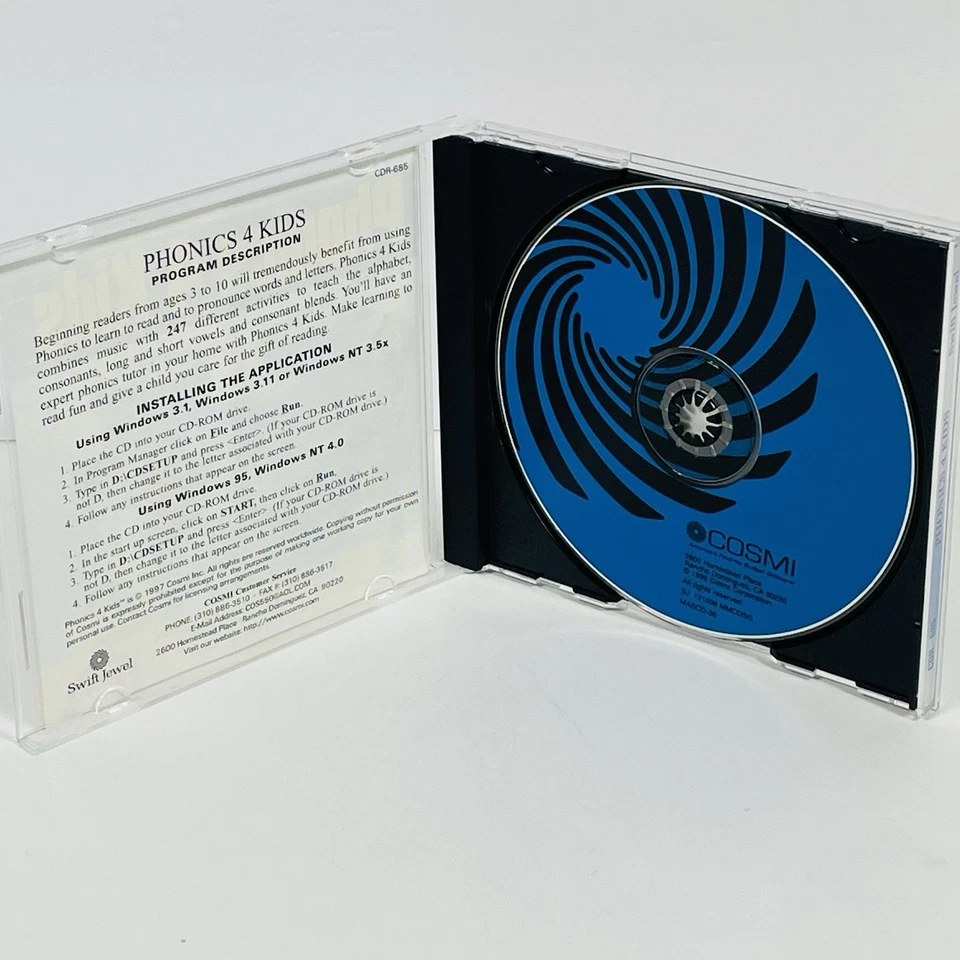 Phonics 4 Kids 1998 CD-ROM Software For Windows - Image 2 of 4