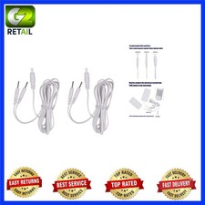 2 Count 63 Inch TENS Cables with 4mm to 2mm Pin Adapter for Therapists