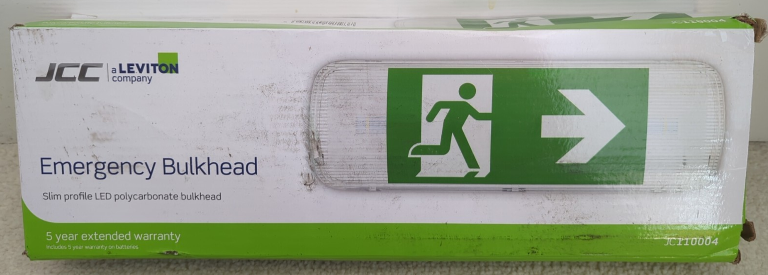 JCC Emergency Maintained/Non-Maintained Bulkhead with Legends 3W 6000K JC110004