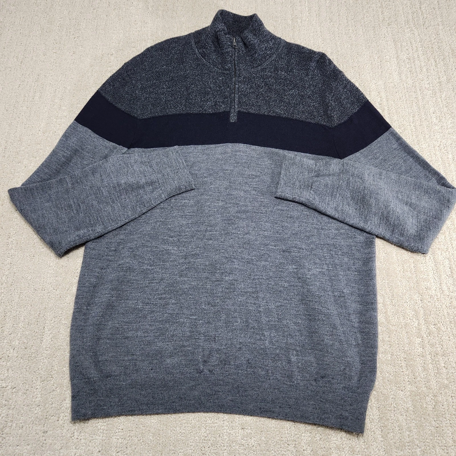 Banana Republic Sweatshirt Men Large 100% Merino Wool Knit Sweater Baselayer