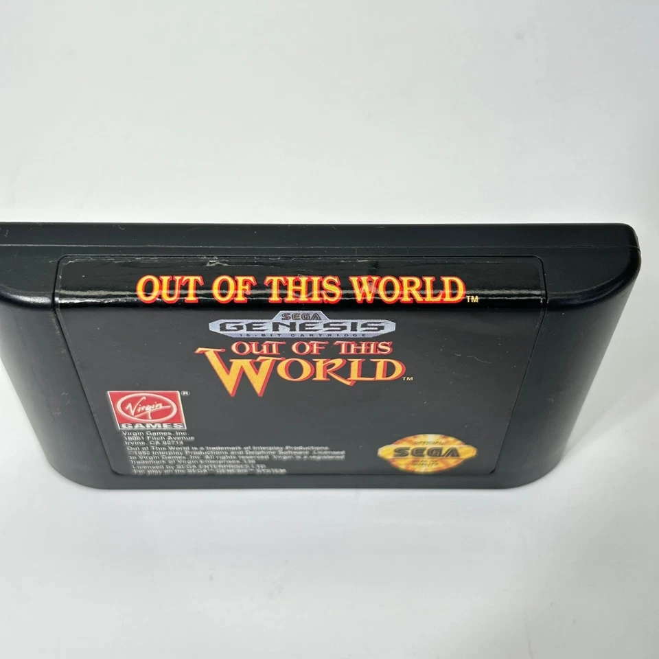 Out of This World Sega Genesis Video Game Virgin Games GAME ONLY - Image 2 of 3