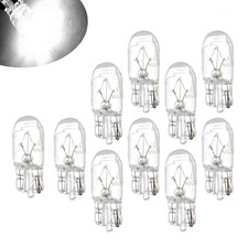 10 PCS Car T10 168 192 12V 5W Instrument Indicator Light, 0.36" x 1" High