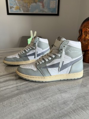 Reves Paris x Air Kiy 85 Hi Cool Grey Lightning Bolt High Top Sneakers US10.5
