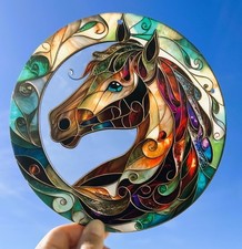 New Suncatcher Horse 8" Round Combined Shipping Gift