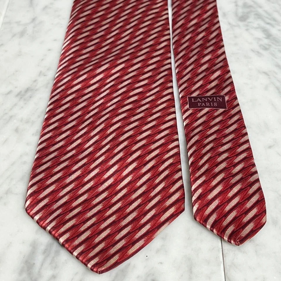 Corbata de lujo LANVIN para hombre unisex TODA SEDA 100 multicolor preciosa L487 Foto 2 de 4