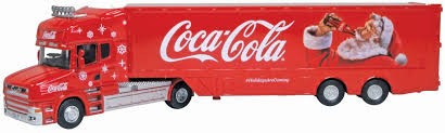 Oxford Diecast 76TCAB012CC Scania T Cab Box Trailer Coca Cola New Xmas OO Gauge