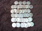 Lot of 45 1965-69 Kennedy 40% Silver Half Dollars