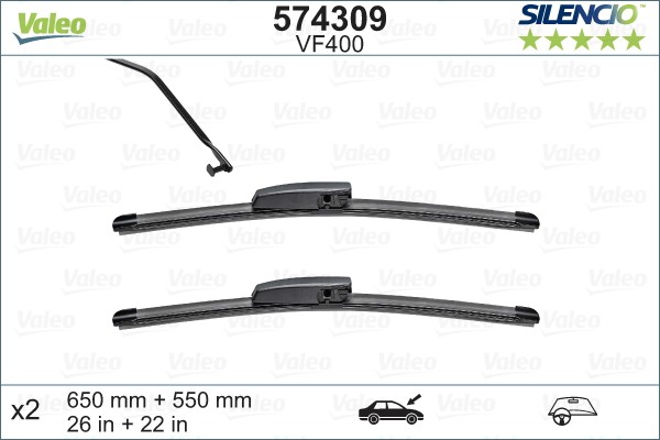 1X Valeo 574309 Wischblatt FüR Renault-image