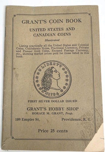 1920s Grant's Coin Book U.S. & Canadian Coins - Amazing Coin History ... V.Rare
