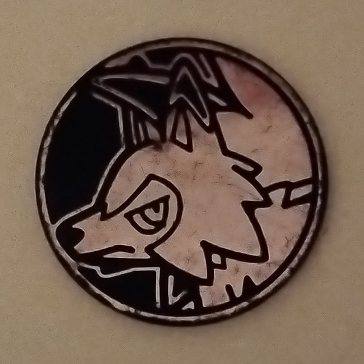 Pokémon Lucario Flip Coin Token 1.5in Black/Silver Plastic Embossed CCG Coin