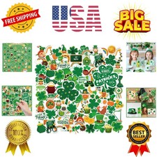 St Patricks Day Stickers for Kids - 120 PCS Shamrock Decorations - St. Patric...