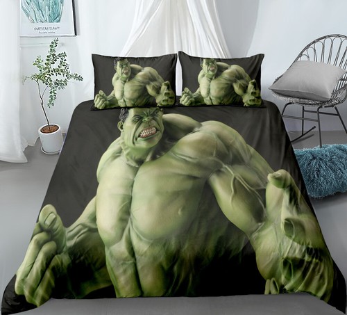 Marvel Superhero The Hulk Doona Duvet Cover Bedding Set Single Double king uk - Picture 10 of 23