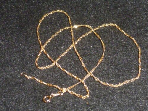 10K SOLID YELLOW GOLD TWISTED CURB LINK NECKLACE - 18 - ITALY"