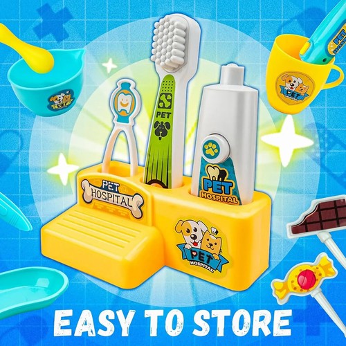 Dentist Kit for Kids - 26 Pcs Doctor Play Set with Dental Tools and Medical Acce - Picture 7 of 13