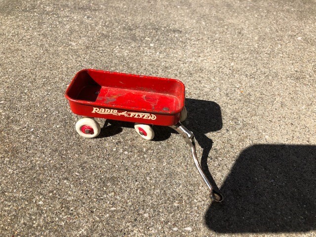 Vintage 1933 Radio Flyer Pull Wagon Old Miniature Toy Salesman Sample Antique